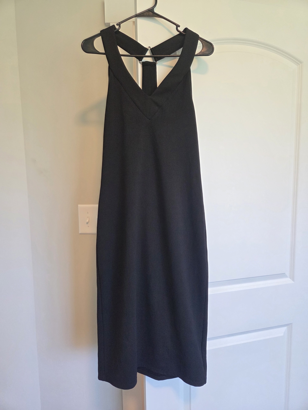 silence + noise Black Racer-Back Midi Dress